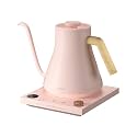 INTASTING Electric Kettles, Gooseneck Electric Kettle, ±1℉ Temperature Control, Stainless Steel Inner, Quick Heating, for Pour Over Coffee, Brew Tea, Boil Hot Water, 0.9L (Pink)