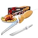 Prikoi Electric Knife for Meat Slicing, for Homemade Bread, 2 Blades