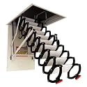 Electric Loft Telescopic Ladder Ceiling Loft Ladders Invisible Thickened Folding Ladders Fully Automatic Folding Lift Home Use(Black White,80x120cm)