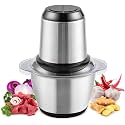 Electric Meat Grinder & Food Chopper, 700W Powerful Motor, 2L Stainless Steel Bowl, 3 Speed Settings | Multipurpose Meat Mincer for Meat, Vegetables, Garlic, Onion, Nuts