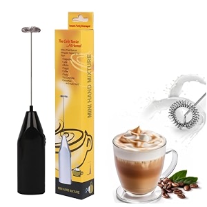 frothblast electric milk frother with stand handheld whisk beater foam maker for mocktails coffee latte matcha foamer cappuccino lemonadebatteries are not included black asorted