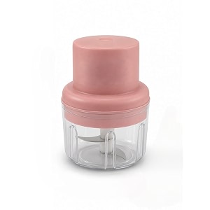 electric mini food chopper usb rechargeable  portable wireless vegetable cutter  garlic chopper  onion  nuts  fruits  baby food with stainless steel blades  type-c fast charging