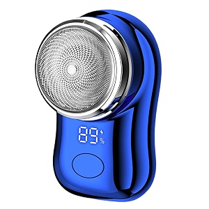 electric mini shaver for men portable electric razor for home outdoor travel blue