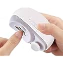 Electric Nail Clipper Automatic Nail Trimmer with LED Light, 2 Speed Rechargeable Nail File, 2-in-1 Safe Nail Cutter for Kids, Elderly, Adults & Caregivers Portable Manicure Tool