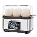 Tesslux Electric Egg Cooker, 6-Egg Boiler for Hard, Soft, Poached, Silver