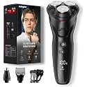 ????-????????-???? Electric Razor for Men: IPX7 Travel Grooming Kit, Glassy Black