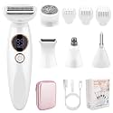 Electric Razor for Women 5 in 1 Removal for Nose Ear Eyebrow Rechargeable Face Shavers Body Legs Armpit Bikini Area Pubic Underarms Painless Portable Womens Razors Set