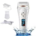 Electric Razor for Women, LED Display Bikini Trimmer Cordless Portable Shaver for Wet & Dry, Rechargeable Body Hair Removal Painless Shaver for Women Bikini, Armpit, Arm, Leg Hair Trimmer