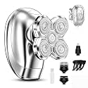 Electric Razors for Women, 5-in-1 Rechargeable Electric Shaver for Women, Wet/Dry Waterproof Womens Electric Razor, Magnetic Razor Head Womens Leg Shaver for Arms, Bikini, Lips, Underarms