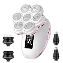 Electric Razors for Women Legs：7D Magnetic Detachable Head Flawless Razor-IPX7 Waterproof Wet Dry Cordless Trimmer-USB Rechargeable Travel Kit(P12)