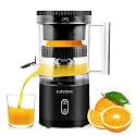 Electric Rechargeable Citrus Juicer - Automatic Squeezer with Touch Button, USB Cable &amp; Cleaning Brush | Portable for Orange, Lemon, Grapefruit | Easy to Clean, Black
