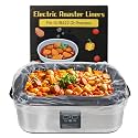Electric Roaster Liners 34 x 18 Inch, 4 Count Roaster Liners Disposable Fit 16, 18, 22 Quart Roasters, Roasting Oven Liners Cooking Bags for Immediate Cleanup