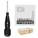 Electric Screwdriver Adjustable Speed Drill 3.6V USB Rechargeable Removable Replaceable Power Tool with LED Light