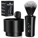 Electric Shaving Brush with Bowl - 30s Automatic Lathering and Spin-Dry