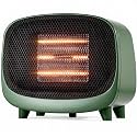 Electric Space Heater for Indoor Home Use, Small Space Heater, 900W PTC Portable Heater for Offices with 2 Modes All Green