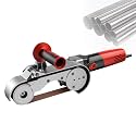 Electric Stainless Steel Tube Polisher, Handheld Pipe Polishing Finishing Belt Sander with High Efficiency, for Burnishing Finishing 2-wheelpolishingmachine