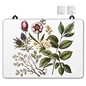Electric Stove Top Cover Protector – Christmas Kitchen Decor Vintage Flower Glass Flat Top Stove Mat Oven Induction Cooktop Mat for Ceramic Countertop Mats Heat-Resistant Dish Drying Mat