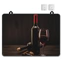 Electric Stove Top Cover Protector –Christmas Kitchen Decor Wine Wood Cork Glass Flat Top Stove Mat Oven Induction Cooktop Mat for Ceramic Countertop Mats Heat-Resistant Dish Drying Mat