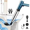 Electric Toilet Plunger Clog Remover: High Pressure Air Drain Blaster Clog Remover for Bathroom Bathtub Floor Drain Clogged