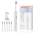 Electric Toothbrush for Adult Ultrasonic, LONGFIT Basic 90 Days Standby 37000VPM Clean Massage Sensitive Modes with 5 Replacement Toothbrush Heads