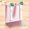 Electric Toothbrush Head Holder, Tooth Brushing Holder, Wall Mounted Toothbrush Holders Shower Bathroom, Self Adhesive or Desktop Tooth Brush Holder Organiser (Rose Gold, Small)