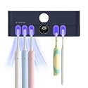 Electric Toothbrush Holder and Cleaner Auto Cleaning and Drying Toothbrushs in Circle Wall Mounted for Bathroom Accessory Auto Open/Close Cover Rechargeable Home Gadgets