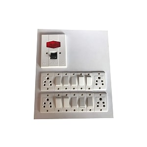 electric wooden switch board 10 switches4 sockets1 dp