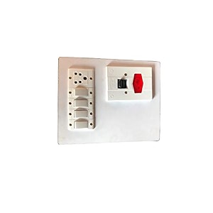 electric wooden switch board 4 switches1 sockets1 dp