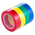 Electrical Tape 4 Rolls, 4 Colors Blue Green Red Yellow