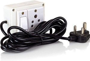 electro factory pvc extension board with 1 anchor socket 1 anchor switch 1 socket extension boards white 8 m