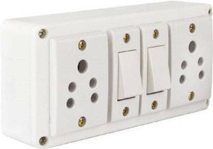 electro factory pvc extension board with 2 anchor socket 2 anchor switch 2 socket extension boards white 4 m