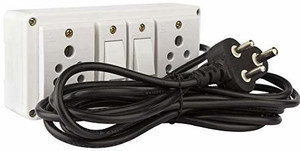electro factory pvc extension board with 2 anchor socket and 2 anchor switch 2 socket extension boards white 2 m
