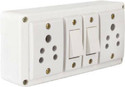 Electro Factory PVC Extension Board With 2 Anchor Socket 2 Anchor Switch 2 Socket Extension Boards (White, 4 m)