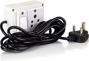 electro factory white extension board 15 meter wire with 2 anchor switch 2  socket extension boards