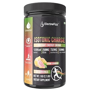 electrofizz isotonic energy drink powder for endurance sports amp fitness activities 1 kg jar - guava