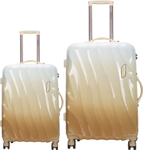 electron hardsided polycarbonate cabin  check-in luggage trolley bagset of 3-202428 cabin  check-in set 4 wheels - 24 inch