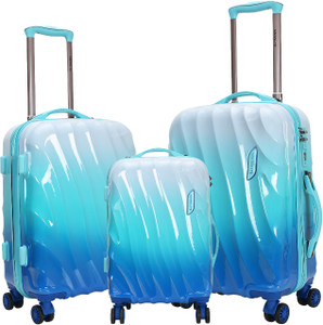 electron hardsided polycarbonate cabin  check-in luggage trolley bagset of 3-202428 cabin  check-in set 4 wheels - 28 inch