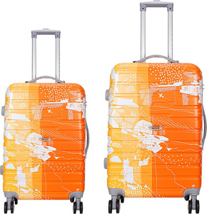 electron hardsided polycarbonate cabin  check-in luggage trolley bagset of 3-202428 cabin  check-in set 4 wheels - 24 inch