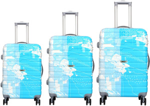 electron hardsided polycarbonate cabin  check-in luggage trolley bagset of 3-202428 cabin  check-in set 4 wheels - 28 inch