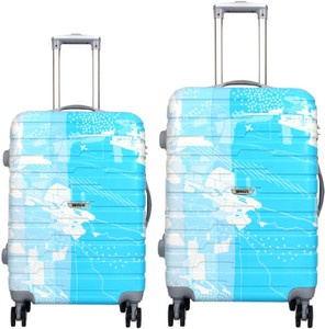 electron hardsided polycarbonate cabin  check-in luggage trolley bagset of 3-202428 cabin  check-in set 4 wheels - 24 inch