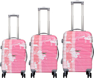 electron hardsided polycarbonate cabin  check-in luggage trolley bagset of 3-202428 cabin  check-in set 4 wheels - 28 inch