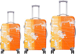 electron hardsided polycarbonate cabin  check-in luggage trolley bagset of 3-202428 cabin  check-in set 4 wheels - 28 inch