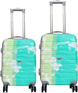 electron hardsided polycarbonate cabin  check-in luggage trolley bagset of 3-202428 cabin  check-in set 4 wheels - 24 inch