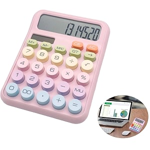 electronic calculator12 digits large lcd display small desktop calculatorpink basic calculators with big buttonseasy to press mechanical switch basic-calculator office supplies for home and school