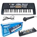 Electronic Keyboard with Mic for Kids & Beginners | Portable 37-Key Starter Piano | Black Piano for Kids & adults | The Perfect Musical Instrument for Kids to Learn & Play.