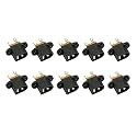 Electronic Spices 10pcs 5.5mm x 2.0mm DC Power Jack Socket 3 Pin Female Panel Mount Connector