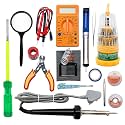 Electronic Spices 15 in 1 Combo of 60 Watt Soldering Iron Starter Kit for Project Work