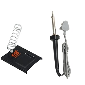 electronic spices 2 in 1 combo of 60 watt soldering iron and stand for soldering purposes