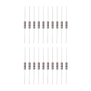 electronic spices 20pcs 330 ohm  2watt 5 tolerance 330 mr  ohm mf through hole resistors axial lead