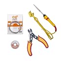 Electronic Spices 4 in 1 Combo of 25 Watt Soldering Iron, Desoldering Wik, Soldering Flux, and Soldering Wire